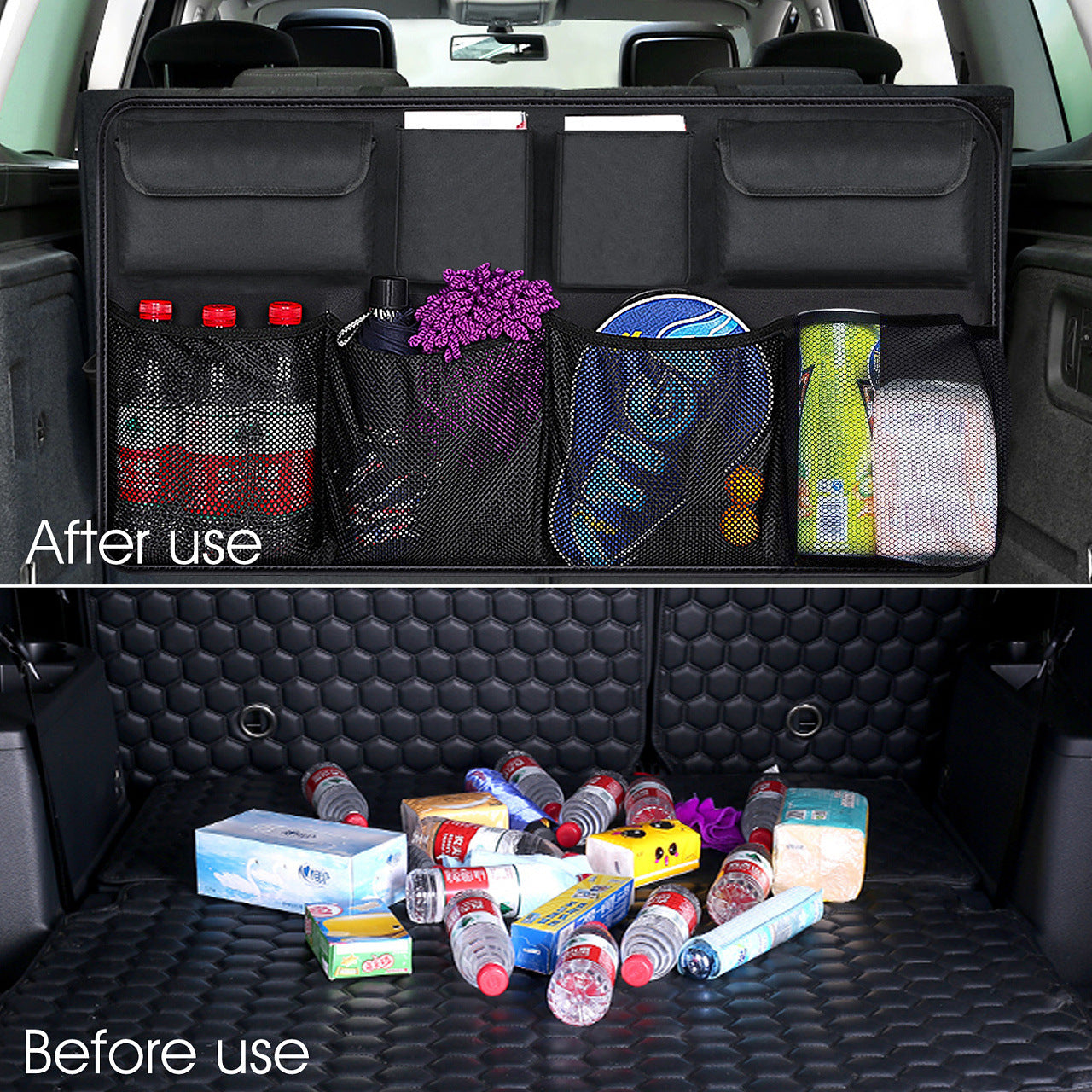 Foldable Car Trunk Organizer – Hanging Storage Bag Solution