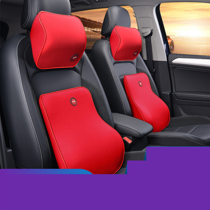 Memory Foam Car Neck & Lumbar Pillow – Ultimate Comfort