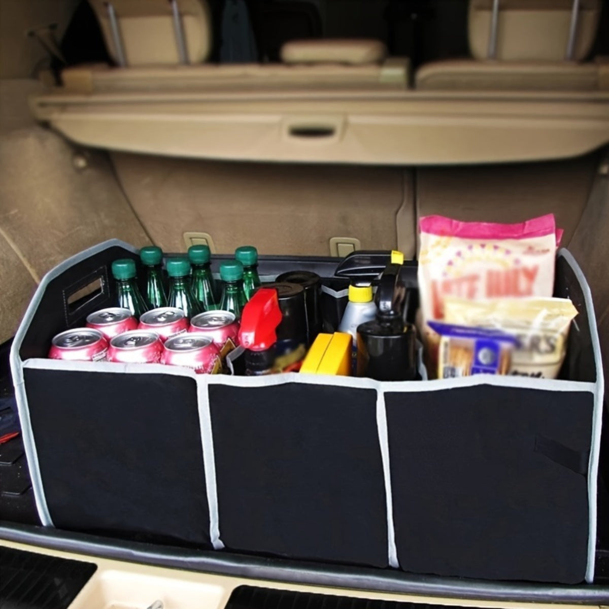 Foldable Car Trunk Organizer with Large Storage Capacity