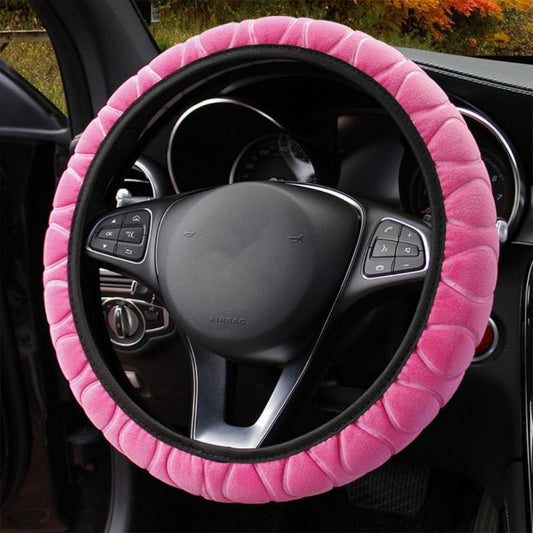 Plush Car Steering Wheel Cover – Cozy Comfort with Stylish Grip