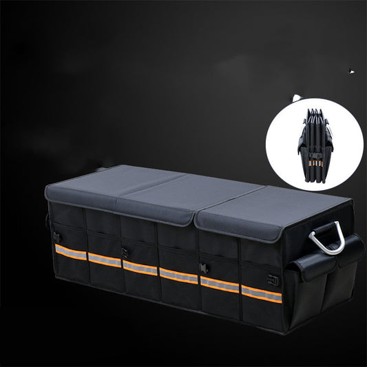 Car Trunk Organizer Heavy Duty Foldable Collapsible Storage Box with Lid for Sedan SUV