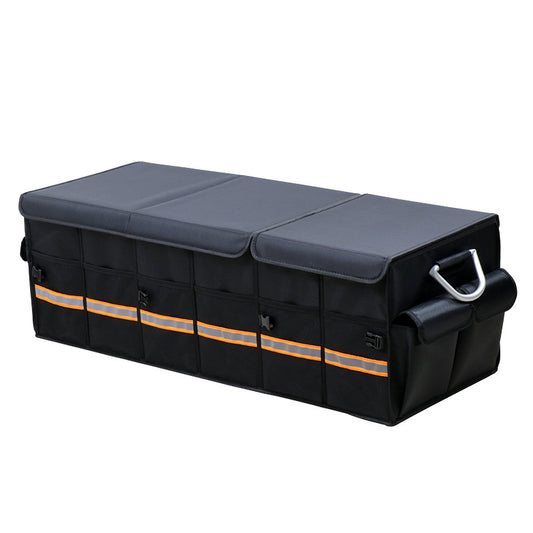 Car Trunk Organizer Heavy Duty Foldable Collapsible Storage Box with Lid for Sedan SUV
