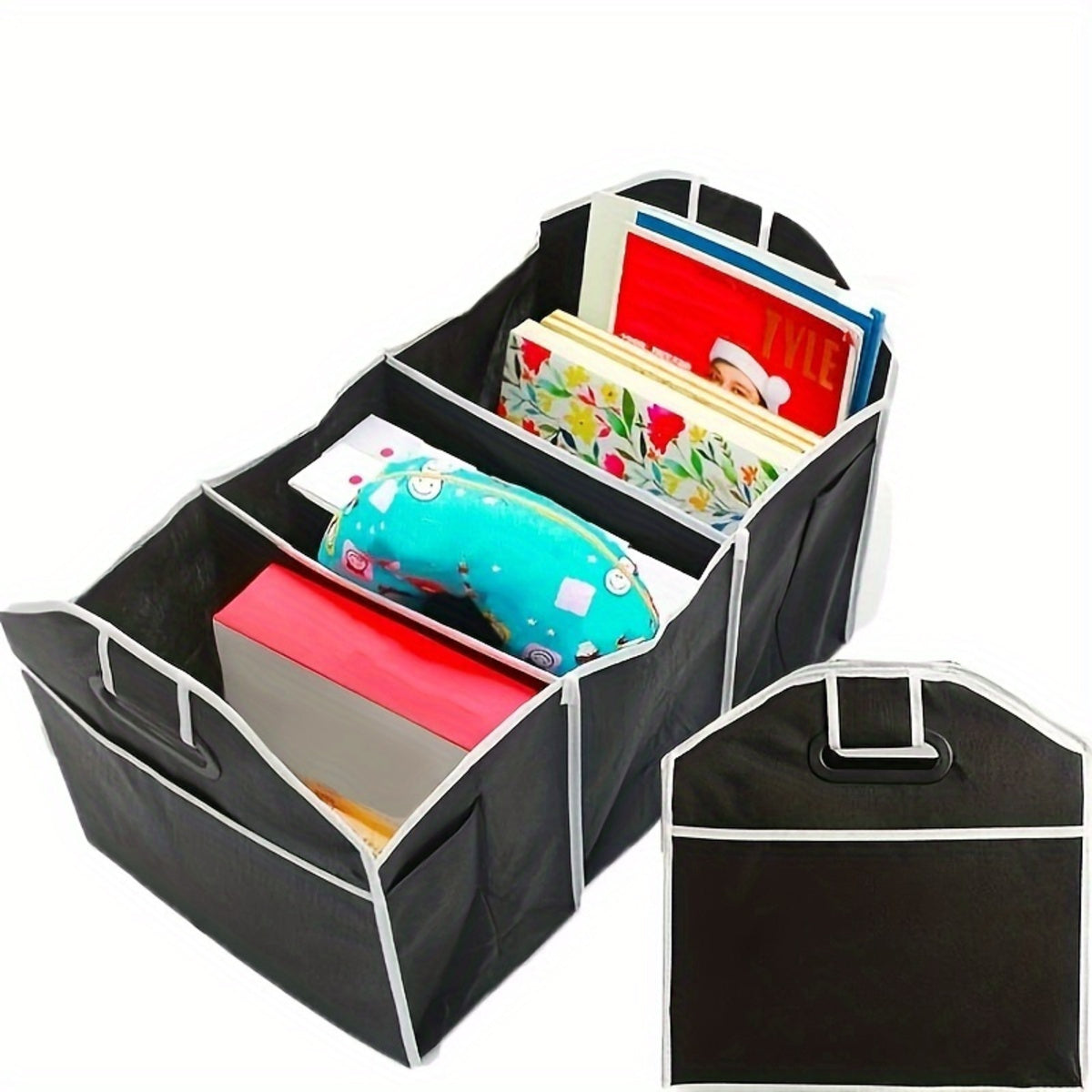 Foldable Car Trunk Organizer with Large Storage Capacity